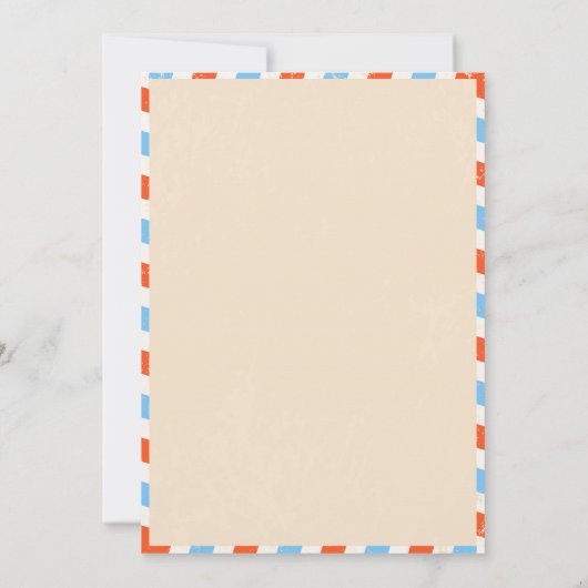 古い旅行テーマのパーティーへの招待 招待状 (裏面)