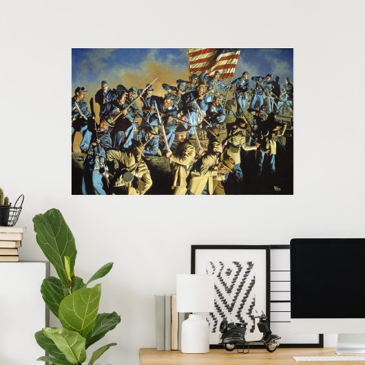 古い旗は地面に触れなかった ポスター (ホームオフィス)