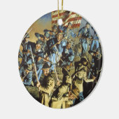 古い旗は決して地面に触れませんでした セラミックオーナメント (左)