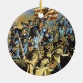 古い旗は決して地面に触れませんでした セラミックオーナメント (裏面)