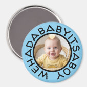 古い日おもしろいからのWehadabyitsaboy文字 マグネット (正面/裏面)