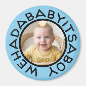 古い日おもしろいからのWehadabyitsaboy文字 マグネット (正面)