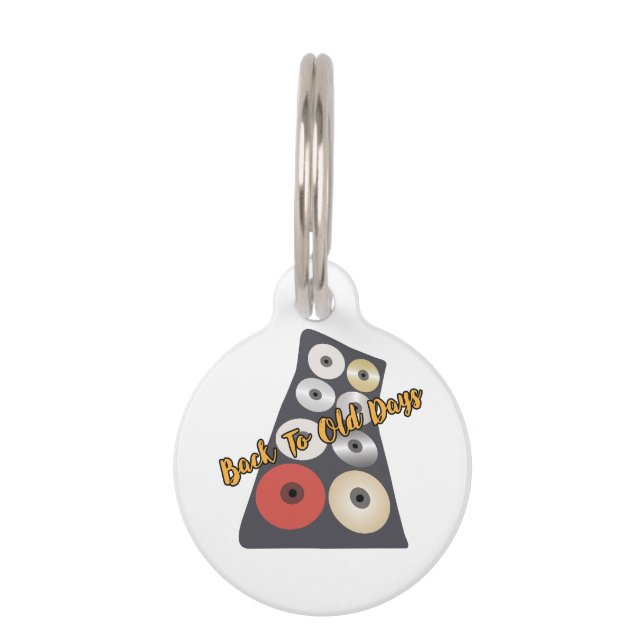 古い日に戻るcdバッグ更新する古い日の雰囲気 ペット　ネームタグ (正面)