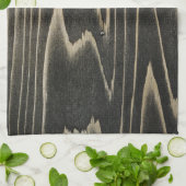 古い日本の木目パターン キッチンタオル (折り畳み)