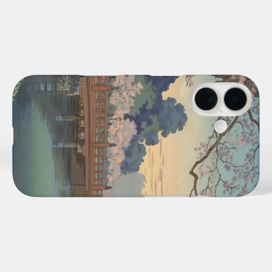 古い日本のArt iPhone16の電話ケース Case-Mate iPhoneケース (裏面 (横))