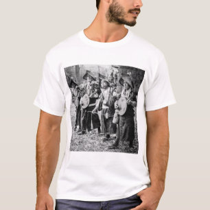 古い日本ヴィンテージ音楽のミュージシャンのメリーなバンド Tシャツ