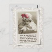 古い日、古い友人 – ヴィンテージの再生 ポストカード (正面/裏面)