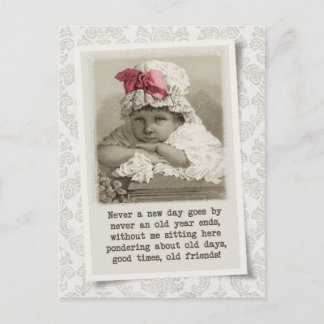 古い日、古い友人 – ヴィンテージの再生 ポストカード