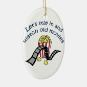 古い映画を見る セラミックオーナメント (右)