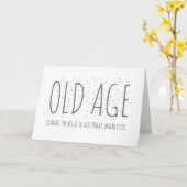 古い時代のおもしろい誕生日 カード (黄色い花)