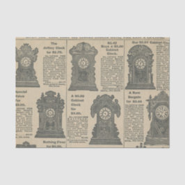 古い時計のファッションドカタログページ 薄葉紙