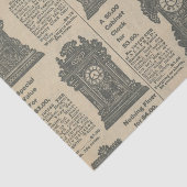 古い時計のファッションドカタログページ 薄葉紙 (詳細)