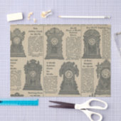 古い時計のファッションドカタログページ 薄葉紙 (クラフト)