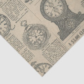 古い時計のファッションドカタログページ 薄葉紙 (詳細)