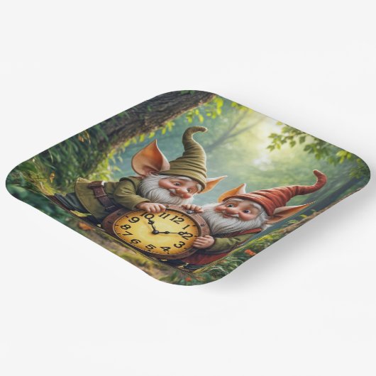 古い時計を持つフォレスト格言 ペーパープレート (傾斜あり)