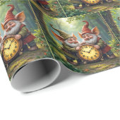 古い時計を持つフォレスト格言 ラッピングペーパー (ロールコーナー)