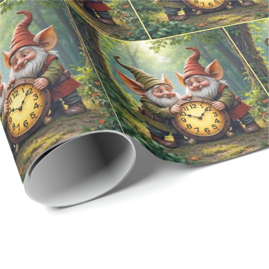 古い時計を持つフォレスト格言 ラッピングペーパー (ロールコーナー)