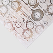 古い時計、時計のパターン、レトロイラストレーション 薄葉紙 (詳細)