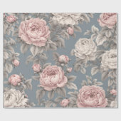 古い時間のフローラ ラッピングペーパー (フラット)