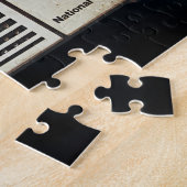 古い時間のラジオ音楽愛好者ヴィンテージレトロカッコいいおもしろい ジグソーパズル (側面)