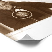 古い時間のラジオ・ブース ポスター (角)