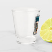 古い時間クリスマスカロラーズオン通りコーナー音楽 ショットグラス (左)