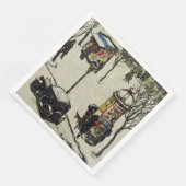 古い時間通りシーンアンティーク車のショップで雪 (コーナー)