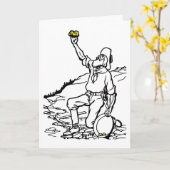 古い時間金ゴールド鉱山探査機 カード (黄色い花)