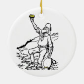 古い時間金ゴールド鉱山探査機 セラミックオーナメント (裏面)