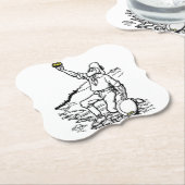 古い時間金ゴールド鉱山探査機 ペーパーコースター (アングル)