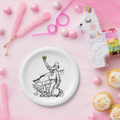 古い時間金ゴールド鉱山探査機 ペーパープレート (パーティー)