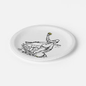 古い時間金ゴールド鉱山探査機 ペーパープレート (アングル)