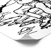 古い時間金ゴールド鉱山探査機 ポスター (角)