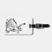 古い時間金ゴールド鉱山探査機 ラゲッジタグ (正面横)