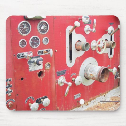 古い普通消防車の小道具 マウスパッド (正面)