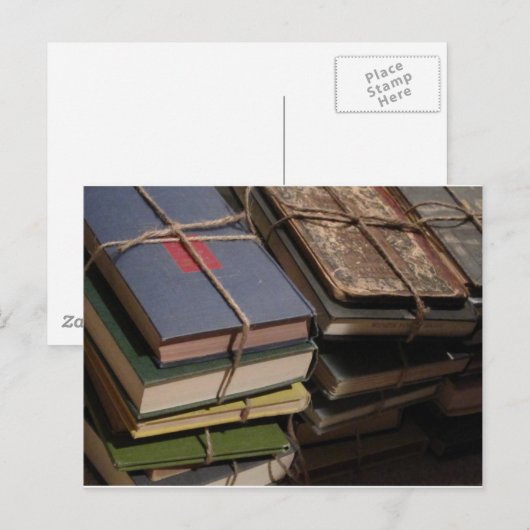 古い書架 ポストカード (正面/裏面)