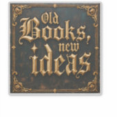 古い書籍の新しいアイディア シール (正面)