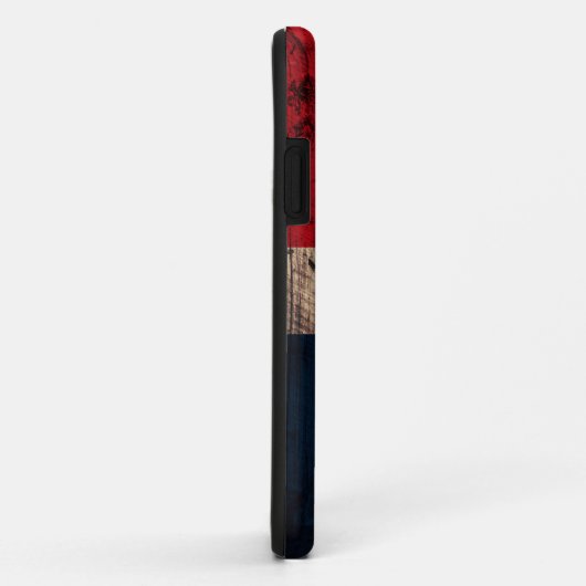 古い木のドミニカ共和国の旗 Case-Mate iPhoneケース (裏面/右)