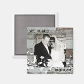 古い木の写真Date Magnetを保存 マグネット (正面/裏面)