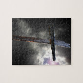 古い木の十字 ジグソーパズル (横)