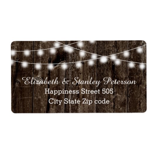 古い木の夏の光の結婚列 ラベル (正面)