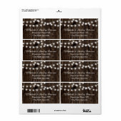 古い木の夏の光の結婚列 ラベル (フルシート)