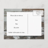 古い木の外観の日付を保存 案内ポストカード (裏面)