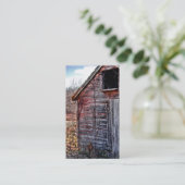 古い木の小屋 名刺 (スタンド正面)