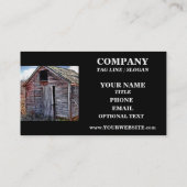 古い木の小屋 名刺 (裏面)