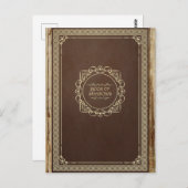 古い木の影の茶色のヴィンテージ動揺しての本 ポストカード (正面/裏面)