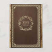 古い木の影の茶色のヴィンテージ動揺しての本 ポストカード (正面)