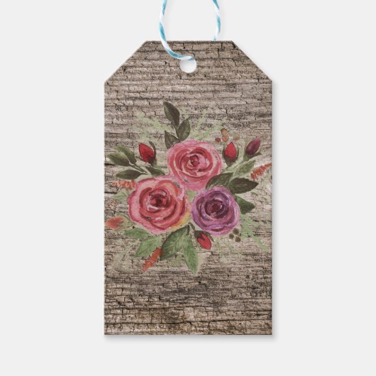 古い木の板 ギフトタグ (正面)