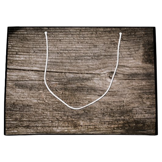 古い木の板 ラージペーパーバッグ (正面)