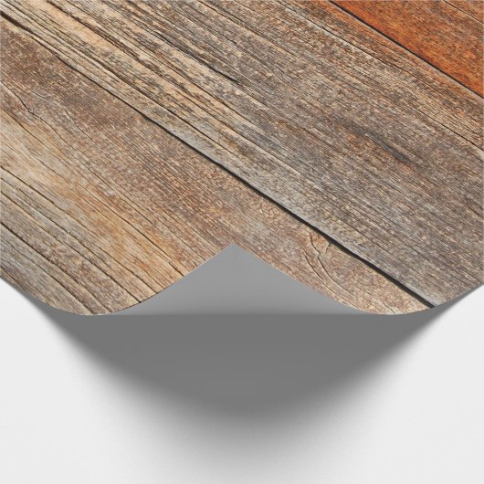 古い木の柵。木製の柵の背景厚板 ラッピングペーパー (角)